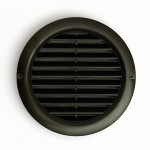 Hnědá ventilační mřížka kulatá MV 125 mm bVs