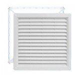 Ventilační mřížka plastová VM 150x150 B bílá s rámečkem